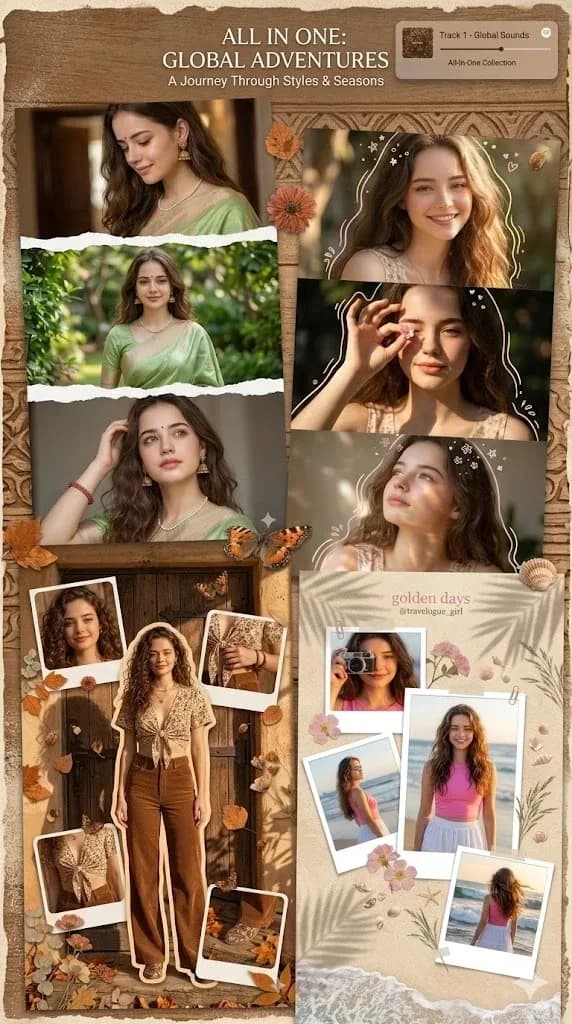 girl collage image prompt AI Prompts