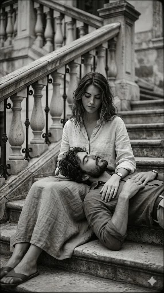 Timeless Monochrome Romantic Portrait