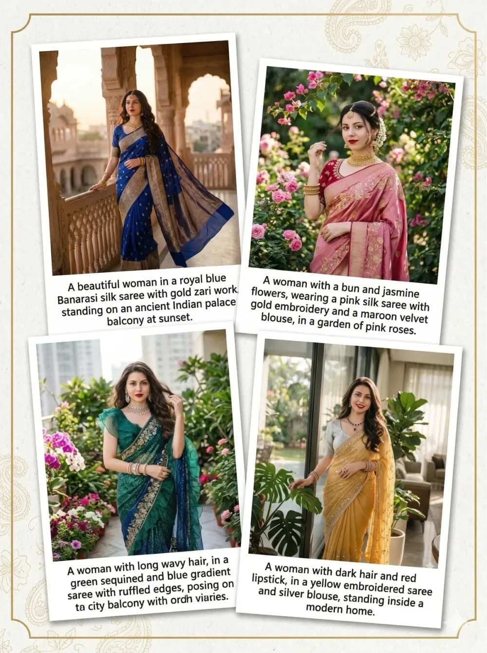 AI Saree Photo Editing Prompts for Girls
